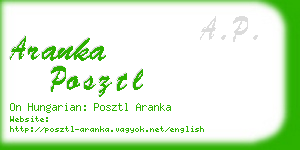 aranka posztl business card